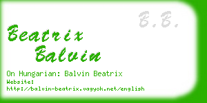 beatrix balvin business card